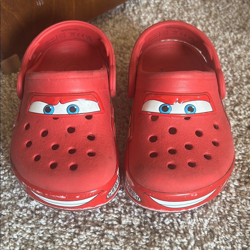Disney Red Sandals with Playful Character Design